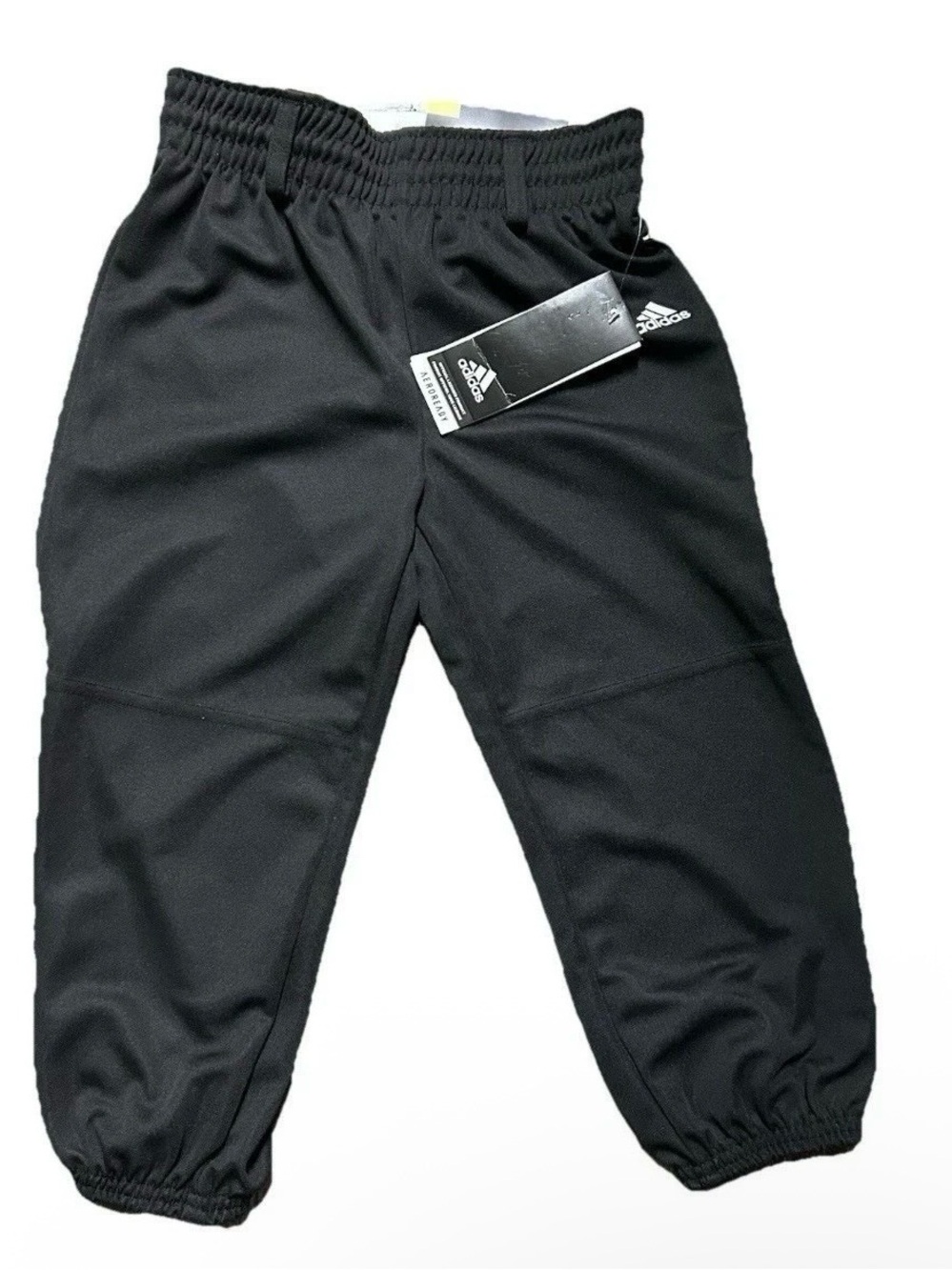 Youth Adidas Black Pull On Baseball Pants Elastic Bottom Size XS (4/5)